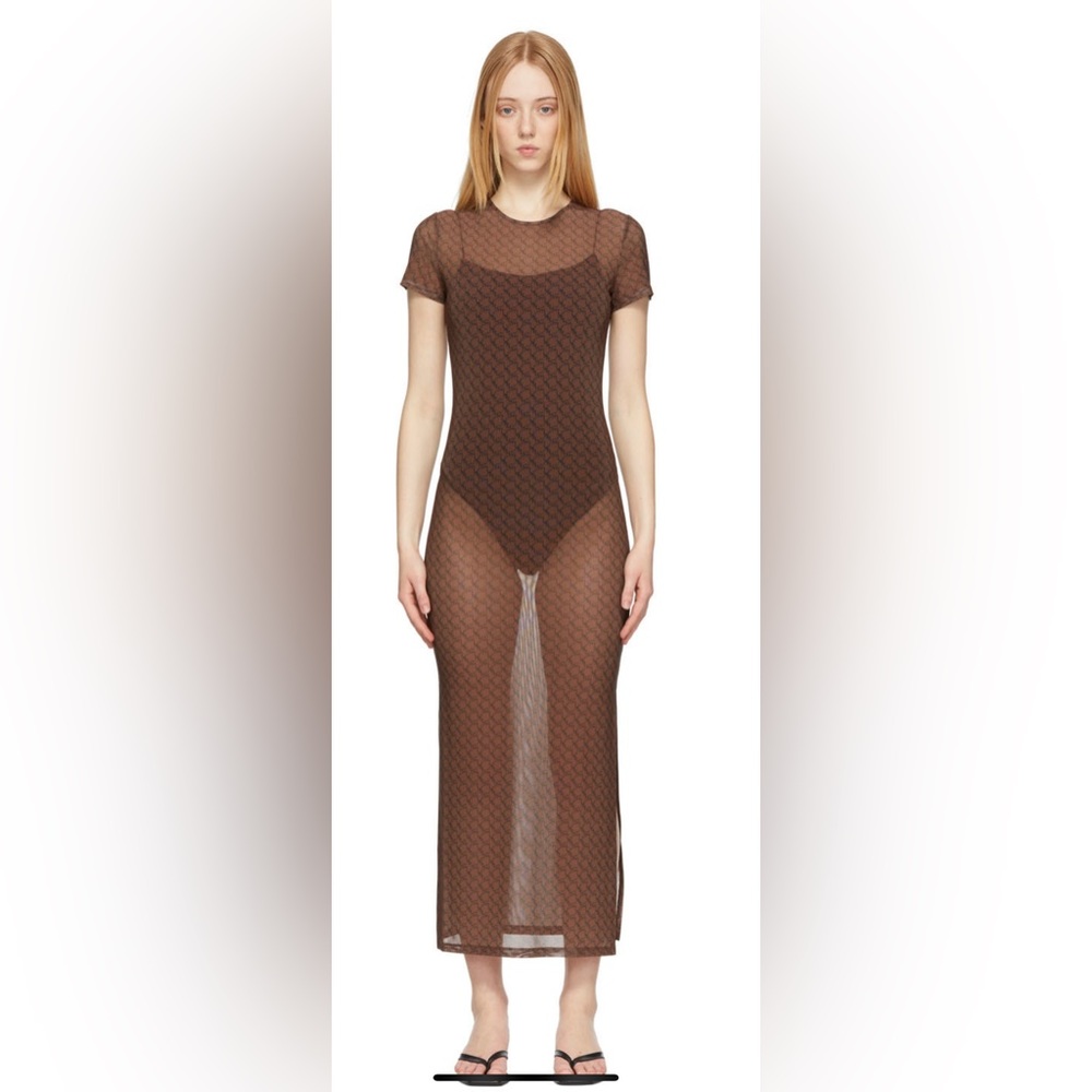 MIAOU Brown Billie Dress Medium NWT - Picture 2 of 9